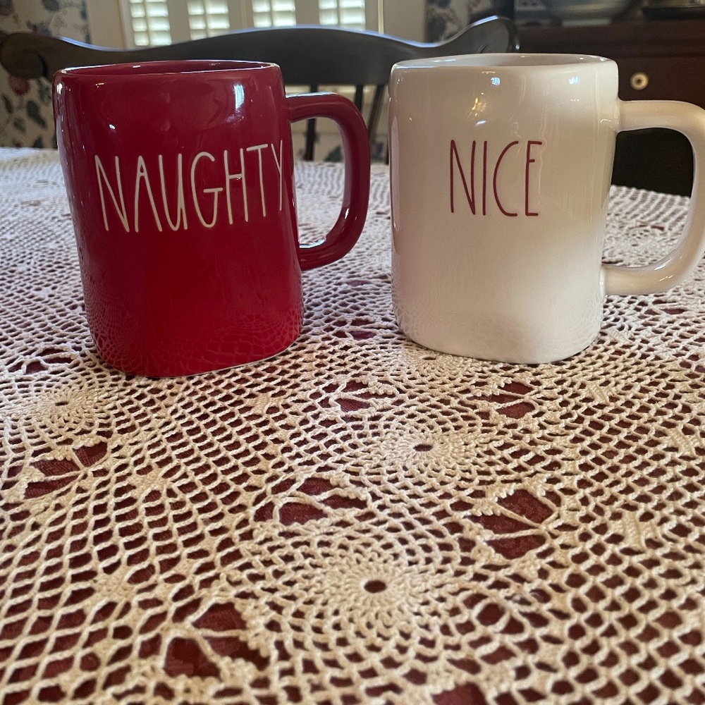 Rae Dunn set of 2 Christmas mugs